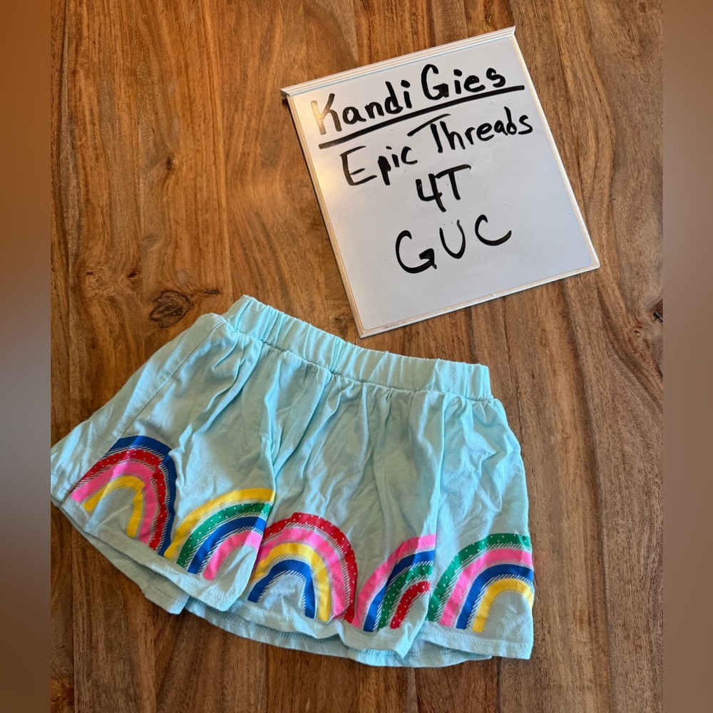 Epic Threads Multicolor Rainbow Skort